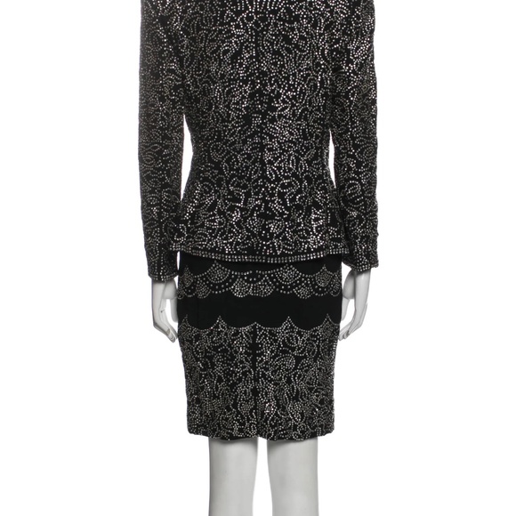 Vintage Abby Fredelle 100% Silk Beaded Skirt Suit Set — Size 6 - Picture 3 of 6